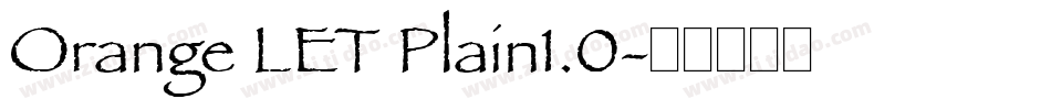 Orange LET Plain1.0字体转换